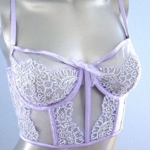 victoria's secret designer collection swarovski crystal longline bustier bra
